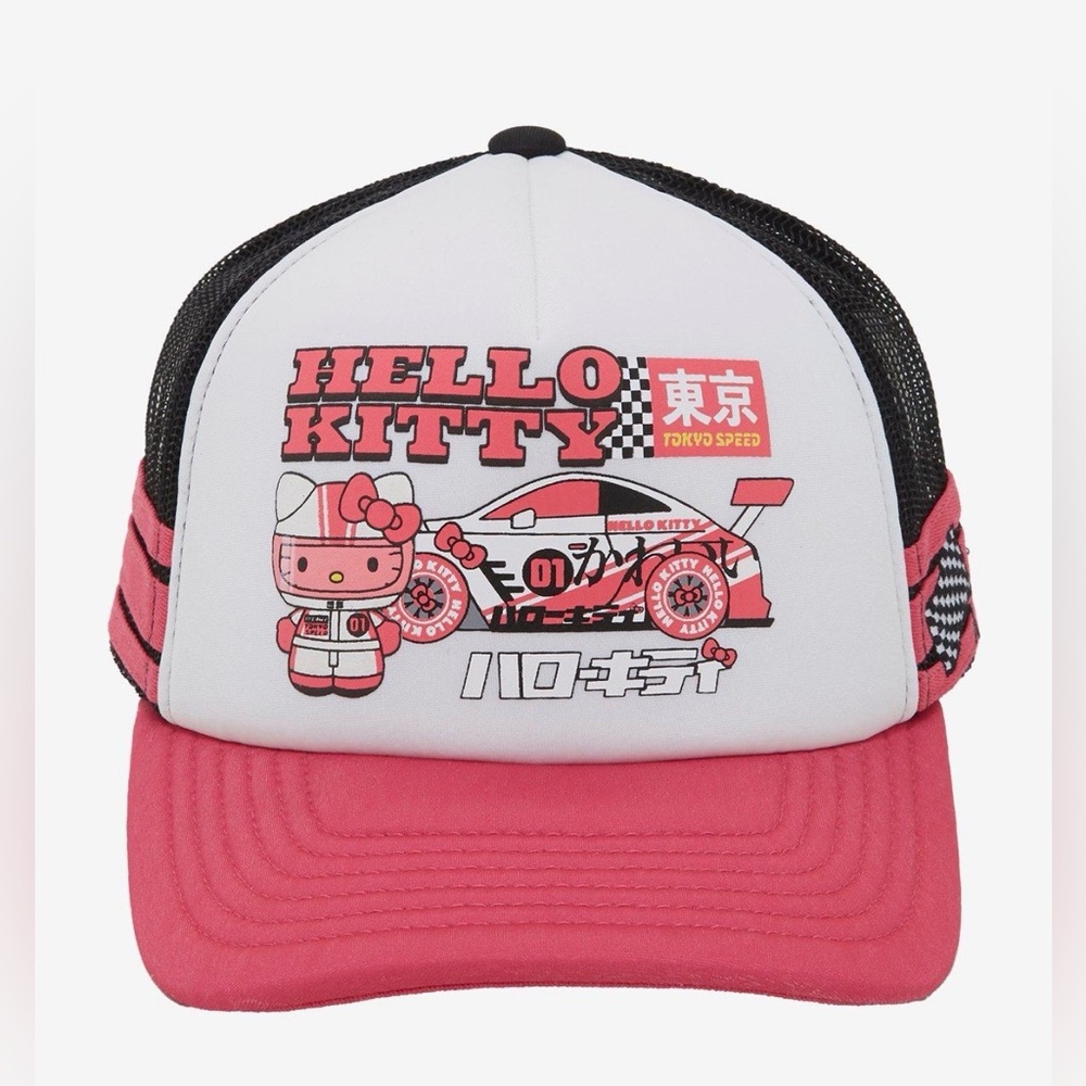 Hello Kitty Tokyo Speed Trucker Cap - New